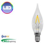 BELL Lighting 1W LED Filament Chandelier Bulb 100 Lumens (Small Edison Screw) - Glo Fix
