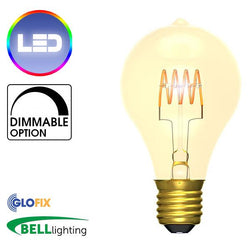 BELL Lighting 4W LED Vintage Soft Coil Horizontal Filament GLS (Edison Screw) - Glo Fix