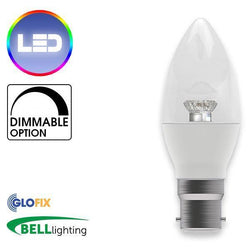 BayonetCap(B22)22mm - BELL Lighting 4W LED Candle Clear 250 Lumens (Bayonet Cap) Replaces 40W
