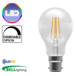BayonetCap(B22)22mm - BELL Lighting 4W LED Filament Clear GLS 470 Lumens (Bayonet Cap) Replaces 40W