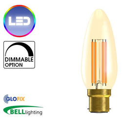 BayonetCap(B22)22mm - BELL Lighting 4W LED Vintage Candle 300 Lumens (Bayonet Cap)