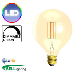 Edison Screw Cap (E27) 27mm - BELL Lighting 4W LED Vintage 125mm Globe 300 Lumens (Edison Screw Cap)