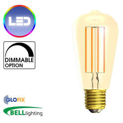 Edison Screw Cap (E27) 27mm - BELL Lighting 4W LED Vintage Squirrel Cage 300 Lumens (Edison Screw Cap)
