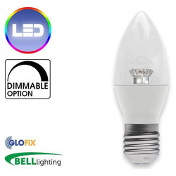 EdisonScrewCap - BELL Lighting 4W LED Candle Clear 250 Lumens (Edison Screw Cap) Replaces 40W