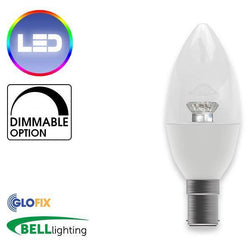 Small Bayonet Cap (B15) 15mm - BELL Lighting 4W LED Candle Clear 250 Lumens (Small Bayonet Cap) Replaces 40W