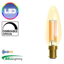 Small Bayonet Cap (B15) 15mm - BELL Lighting 4W LED Vintage Candle 300 Lumens (Small Bayonet Cap)