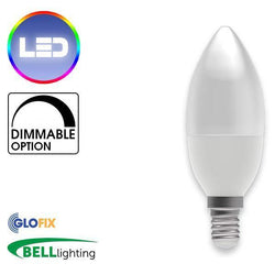 Small Edison Screw Cap (E14) 14mm - BELL Lighting 4W LED Candle Opal 250 Lumens (Small Edison Screw) Replaces 40W