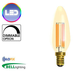 Small Edison Screw Cap (E14) 14mm - BELL Lighting 4W LED Vintage Candle 300 Lumens (Small Edison Screw Cap)